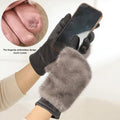 Brina – Suède Touchscreen Winterhandschoenen met Bonttrim voor Dames