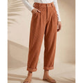 Dames broek - Hoge Taille Corduroy Broek - Elvora