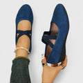 Comfortabele Dames Ballerina's Met Kruisbandjes - Stijlvolle Ballet Flats