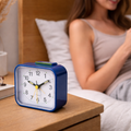 Stille Wekker - Geruisloos Analoog Klokje met Nachtlicht en Snoozefunctie