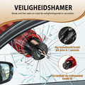 Veiligheids tool voor de auto - Noodhamer met Gordelsnijder