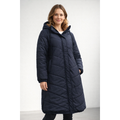 Veronica - Lange Gewatteerde Damesjas met Capuchon - Warm & Comfortabel