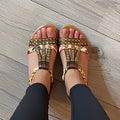 Miya - Sleehak Sandalen Met Strass