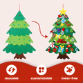 JollyTree – Vilten Kerstboom voor Kinderen – 100cm DIY Muurhanger met 32 Versieringen