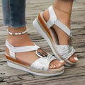 Floor - Instap Sandalen met Sleehak en Voetboogondersteuning
