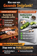 Apex Titanium Snijplank - Antibacterieel & Gezond - Lente Sale!