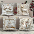 Premium Linnen Kerst Kussenhoezen - 2+2 Gratis!