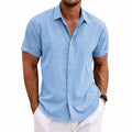 Bram - Vintage Herenoverhemd met Korte Mouwen