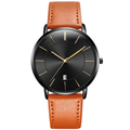 Horloge Heren - Luxe Quartz Horloge met Leren Band en Slank Design