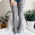 Wollen Kniekousen Dames - Hoog Gebreid Wintermodel met Comfortabele Pasvorm