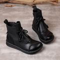 Ninette - Leren Dameslaarzen met Veterdetails