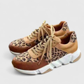 Thalia - Dames Sneakers met Luipaardprint en Comfortabele Demping