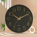 Moderne Wandklok - Elegant Contrastdesign met Kwartsuurwerk