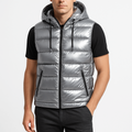 Aurelio - Bodywarmer Heren met Capuchon en Glanzende Quiltafwerking