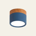 Plafondlamp - Compacte LED Cilinder met Houten Accent | Lumiro
