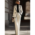 Vivian - Dames Pak met Double-Breasted Blazer en Wijde Broek