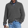 Raphael - Cashmere Trui Heren met Rits en Elegante Zakelijke Uitstraling