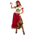 Marica - Oktoberfest Kostuum Dames met Veterdetails en Pofmouwen