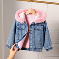 Spijkerjas Meisjes - Warm Gevoerd Model met Capuchon en Comfortabele Pasvorm