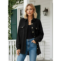 Monica - Gebreide Shacket Dames met Oversized Pasvorm en Knoopsluiting
