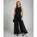 Zayna - Mouwloze Dames Jumpsuit met Wijde Pijpen en Elegante Schouderdetails