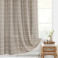 Linnen Douchegordijn - Boho Design met Kwastjes