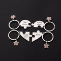 Sleutelhanger Familie - 4-Delige Puzzelhart Set