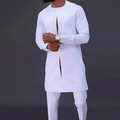 Riccardo - Heren Dashiki Set met Lange Tuniek en Slim Fit Broek