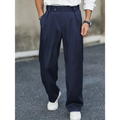 Stefano - Heren Pantalon met Plooien en Losvallende Pasvorm