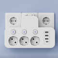 Stekkerdoos Met USB - 7-in-1 Adapter met Individuele Schakelaars