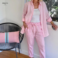 Léa - Stijlvolle Linnen Blouse + Gratis Bijpassende Broek!