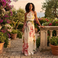 Maxi jurk - Dames Asymmetrische Halslijn Casual Zomerjurk - BloomAura