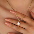 Capri – 18K Vergulde Opaal Druppel Hanger Ketting voor Dames