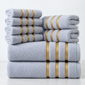 Capri – Luxe 5-Delige Badhanddoekenset met Gouden Streep