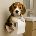 Wc rol houder - Speelse Toiletrolhouder met Hond Design | PawRoll