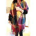 Cashmere Sjaal Dames - Luxe Geruite Wintersjaal