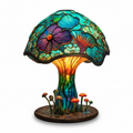 Glaslamp Bloemen – Decoratieve Tafellamp met Bloemenmotief in Glas